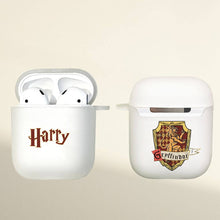 Load image into Gallery viewer, koragarro Hogwarts Crest Personalized Airpods Case potterhead birthday gift Gryffindor Slytherin Hufflepuff Ravenclaw school custom wizard name airpods case