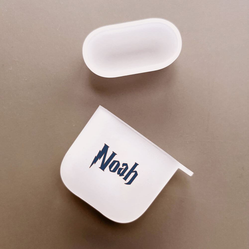 koragarro Hogwarts Crest Personalized Airpods Case potterhead birthday gift Gryffindor Slytherin Hufflepuff Ravenclaw school custom wizard name airpods case