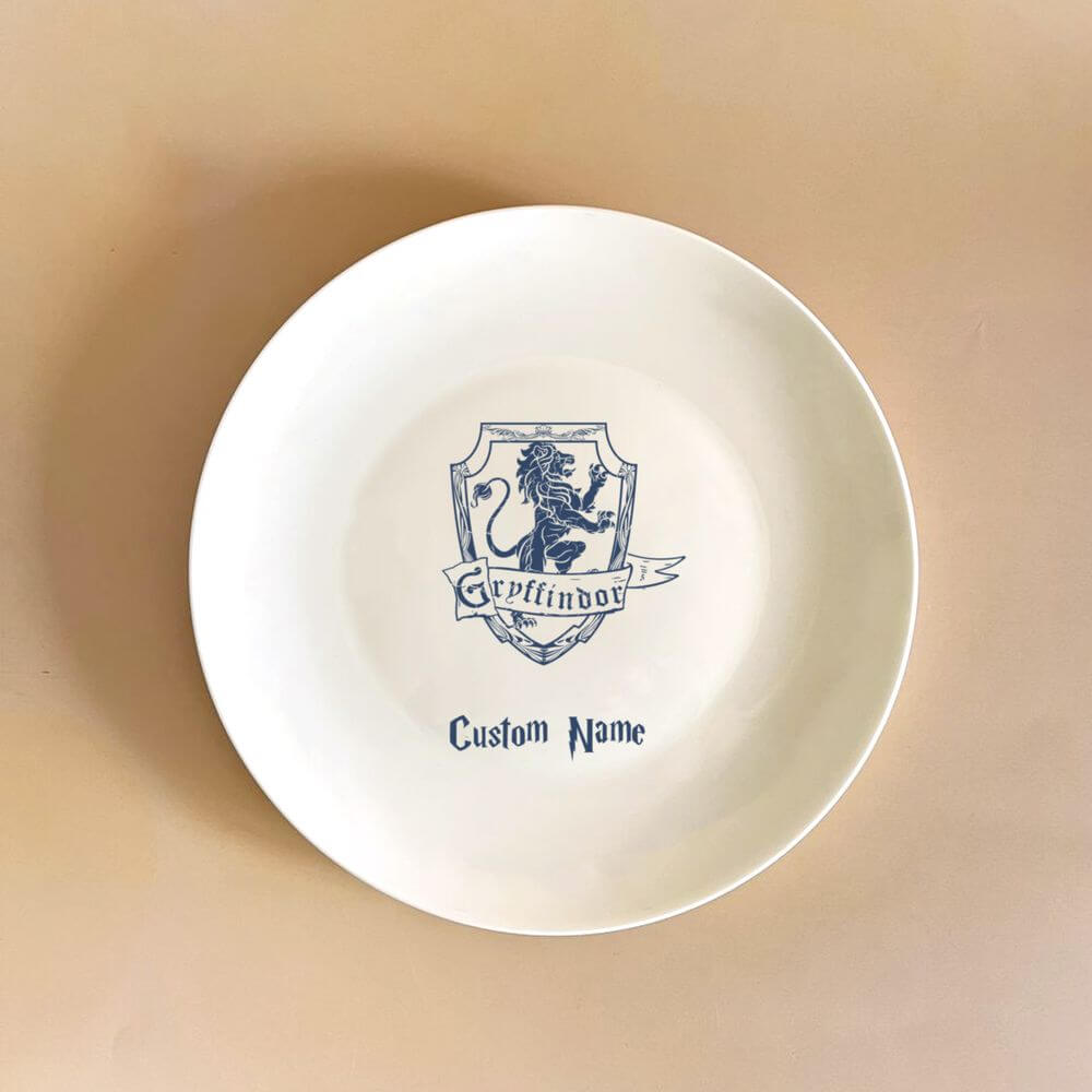 koragarro ceramic plate, hogwarts school, Gryffindor , custom plate, Potterhead gift