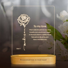 Load image into Gallery viewer, June Birth Flower Rose Custom Table Lamp