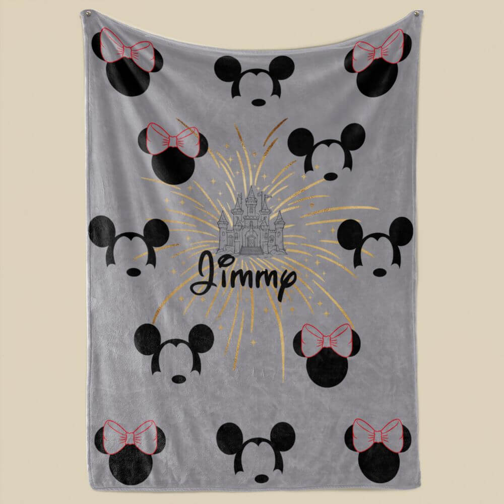 Mickey and Minnie Named Blanket