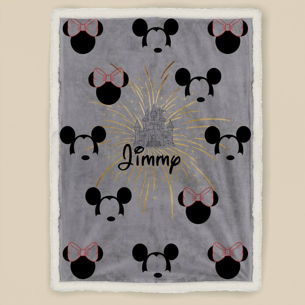 Mickey and Minnie Named Blanket