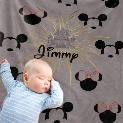 Mickey and Minnie Named Blanket