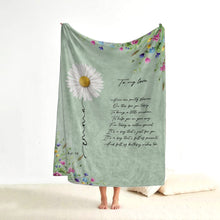 Load image into Gallery viewer, koragarro April name flower sign, Daisy, Sweet pea, personalized flower blanket, April birthday gift, throw blanket, gift to her