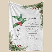Load image into Gallery viewer, December Birth Flower Blanket - Holly