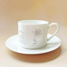 Load image into Gallery viewer, December Birth Flower Tea Cup and Saucer Set