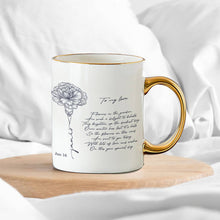 Load image into Gallery viewer, koragarro-January named Birth Flower Mug-ceramic mug-Carnation Snowdrop flower
