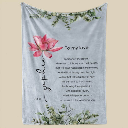 July Birth Flower Blanket - Water Lily