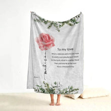 Load image into Gallery viewer, Rose Named Flower Blanket - June Birth flower