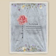 Load image into Gallery viewer, Rose Named Flower Blanket - June Birth flower
