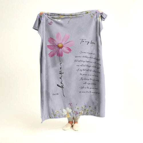 October Birth Flower Blanket - Cosmos