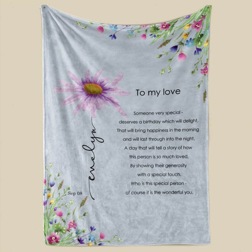 Aster Named Flower Blanket - September Flower