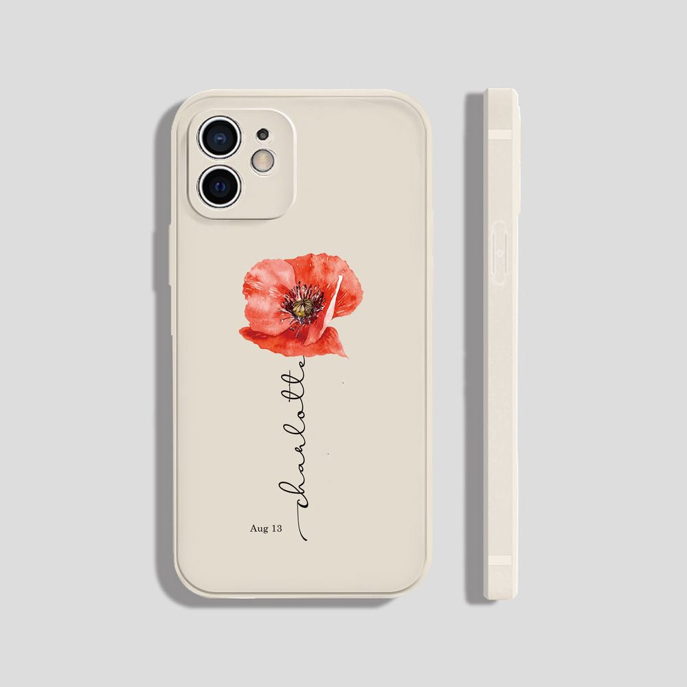 Poppy Aug Birth Flower Phone Case