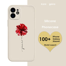 Load image into Gallery viewer, koragarro-January personalized named Birth Flower silicone phone case-Carnation Snowdrop flower