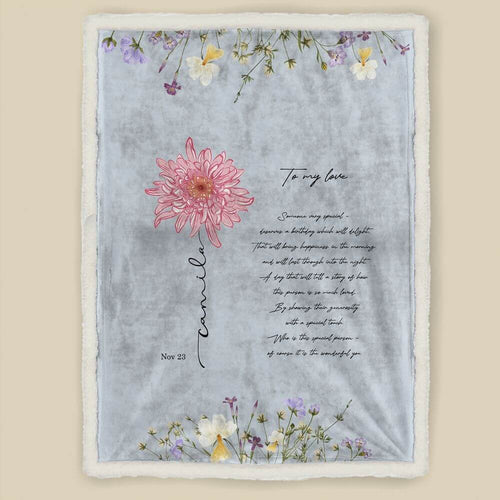November Birth Flower Blanket - Chrysanthemum