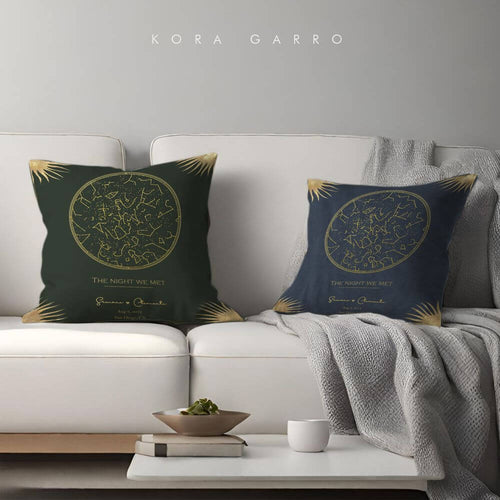 koragarro Custom Star Map Print, Night You Were Born, New Baby Gift, Stars The Night Sky, Stars Above Map, Wedding Constellation Print Gift , custom pillow, polyester pillow
