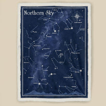 Load image into Gallery viewer, koragarro Hemisphere Constellations blanket, star map sherpa blanket, astronomy gift