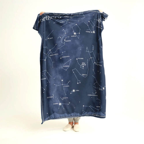 koragarro Hemisphere Constellations blanket, star map throw blanket, astronomy gift
