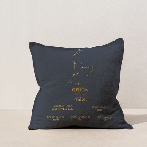 koragarro Orion constellations Star Map Print Pillow, cushion cover, Stars The Night Sky, Stars Above Map, Popular constellations, linen cushion, polyester pillow