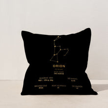 Load image into Gallery viewer, koragarro Popular constellations Star Map Print Pillow, cushion cover, Stars The Night Sky, Stars Above Map, Orion, linen cushion, polyester pillow