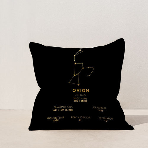 koragarro Popular constellations Star Map Print Pillow, cushion cover, Stars The Night Sky, Stars Above Map, Orion, linen cushion, polyester pillow
