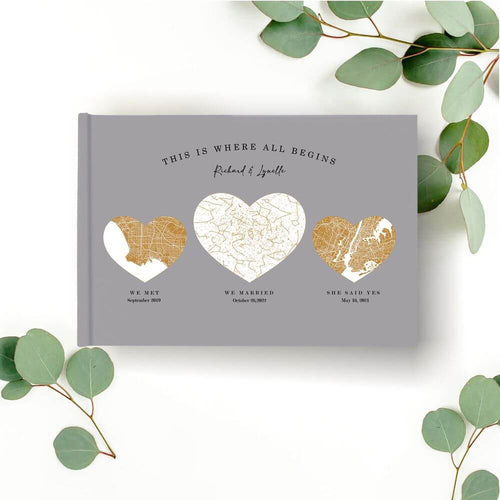 koragarro personalized wedding gift idea, unique memory book, meet engaged married, first year anniversary gift