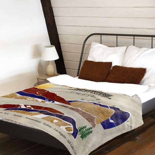 Color Journey Maps Blanket