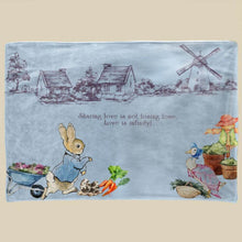 Load image into Gallery viewer, koragarro-peter rabbit-throw blanket, gift to baby-new born-sharing love is not losing love, love is infinity