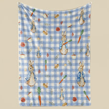 Load image into Gallery viewer, koragarro-peter rabbit-throw blanket, gift to baby-new born-blue 2