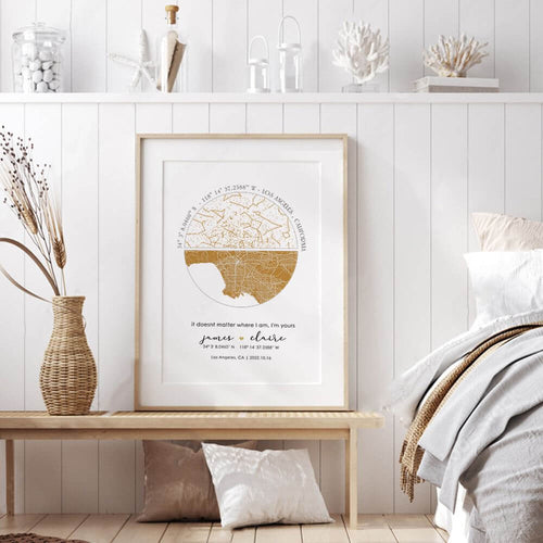 koragarro constellation any city map personalized poster, anniversary gift idea, city map poster, date time location