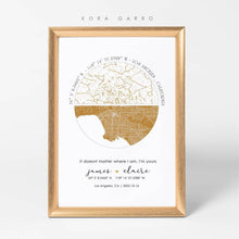 Load image into Gallery viewer, koragarro constellation any city map personalized poster, anniversary gift idea, city map poster, date time location