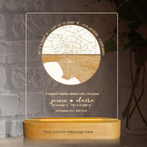 koragarro  personalized table lamp, custom constellation map, any city map, anniversary birthday gift, led table light