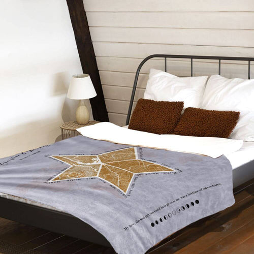 Star Shape Maps Blanket