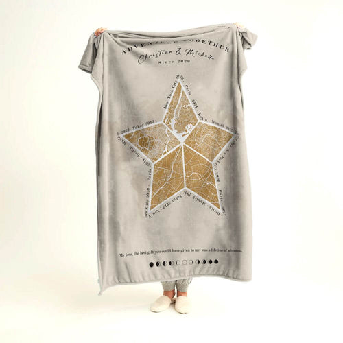 Star Shape Maps Blanket
