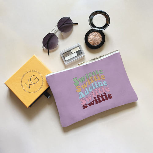 Koragarro Personalized swiftie name cosmetic bag, makeup bag, coin organizer, custom travel case, Swiftie gift, Swiftie Birthday Gifts,Tayor Swift Merch, Taylor's version, My best era,  persoanlized cosmetic bag, custom gift, gift to sister, best friend, bridal shower gift