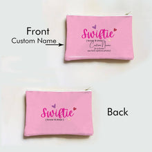 Load image into Gallery viewer, Koragarro Personalized swiftie name cosmetic bag, makeup bag, coin organizer, custom travel case, Swiftie gift, Swiftie Birthday Gifts,Tayor Swift Merch, Taylor&#39;s version, My best era,  persoanlized cosmetic bag, custom gift, gift to sister, best friend, bridal shower gift
