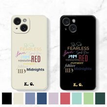 Load image into Gallery viewer, Koragarro Taylor Swift Personalized phonecase,1989, lover, reputation, lover, midnights, folklore, evermore, Swiftie silicone phone case, iPhone case, thin phone cover, personalized gift, Tayor Swift Merch, Taylor&#39;s version, My best era