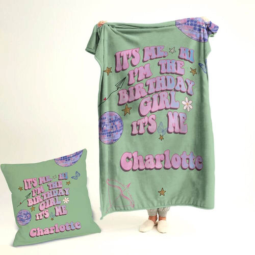 Koragarro Personalized swiftie name Throw Blanket, It's me, personalized throw blanket, custom blanket, Swiftie home decor, Swiftie Birthday Gifts,Tayor Swift Merch, Taylor's version, My best era, custom name cushion and throw, patio cushions, sitting cushions, bed cushion, persoanlized cosmetic bag, custom gift, gift to sister, best friend