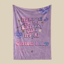 Load image into Gallery viewer, Koragarro Personalized swiftie name Throw Blanket, It&#39;s me, personalized throw blanket, custom blanket, Swiftie home decor, Swiftie Birthday Gifts,Tayor Swift Merch, Taylor&#39;s version, My best era, custom name cushion and throw, patio cushions, sitting cushions, bed cushion, persoanlized cosmetic bag, custom gift, gift to sister, best friend