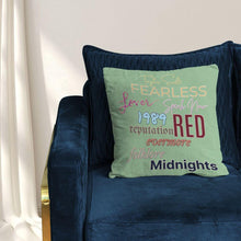 Load image into Gallery viewer, Koragarro Taylor Swift Personalized cushion, 1989, lover, reputation, pillow case, Swiftie home decor, Swiftie Birthday Gifts,Tayor Swift Merch, Taylor&#39;s version, My best era, custom name cushion and throw, patio cushions, sitting cushions, bed cushion,custom gift, gift to sister, best friend， house warming