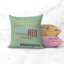 Load image into Gallery viewer, Koragarro Taylor Swift Personalized cushion, 1989, lover, reputation, pillow case, Swiftie home decor, Swiftie Birthday Gifts,Tayor Swift Merch, Taylor&#39;s version, My best era, custom name cushion and throw, patio cushions, sitting cushions, bed cushion,custom gift, gift to sister, best friend， house warming