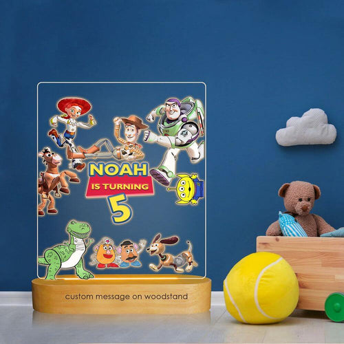 toy story personalized gift table lamp koragarro two infinity and beyond birthday gift disney LED light wonderlands fest bedsides lamp kids home decor custom nursery room woody toy jessie buzz lightyear