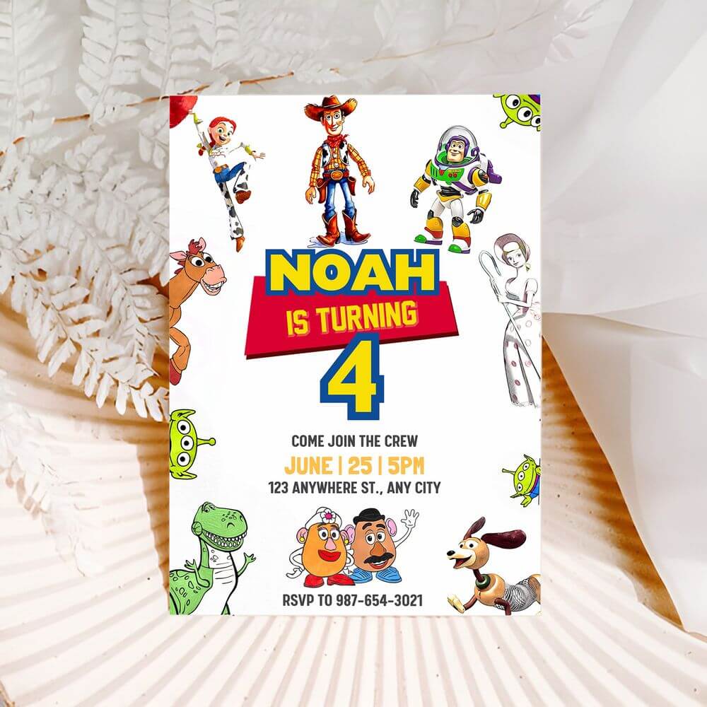 Toy Story Birthday Invitation - Canva Template | Kora Garro toy-story-birthday-invitation-canva-template-kora-garro