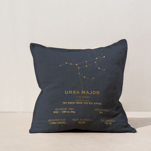 koragarro Ursa Major constellations Star Map Print Pillow, cushion cover, Stars The Night Sky, Stars Above Map, Popular constellations, linen cushion, polyester pillow