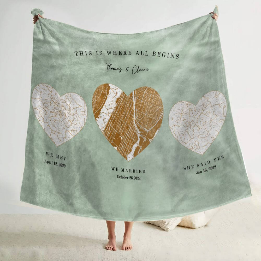 koragarro constellation blanket, met engaged married, wedding gift idea, personalized gift