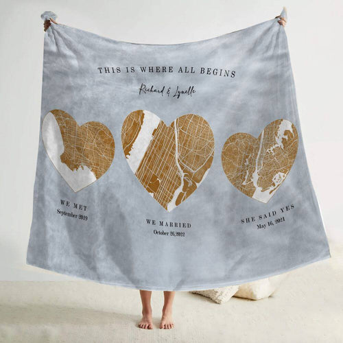 Where All Begins - Maps Blanket