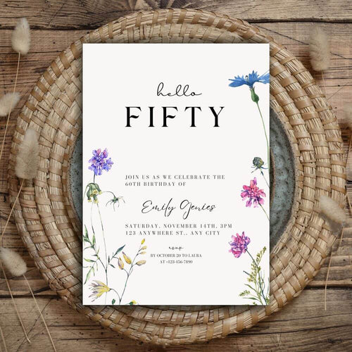 Hello Fifty Invitation