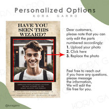 Load image into Gallery viewer, Have You Seen This Wizard Editable Template