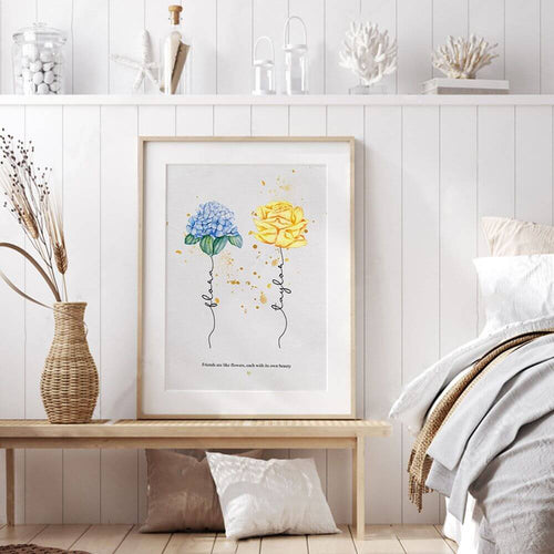 Friendship Flowers Name Sign