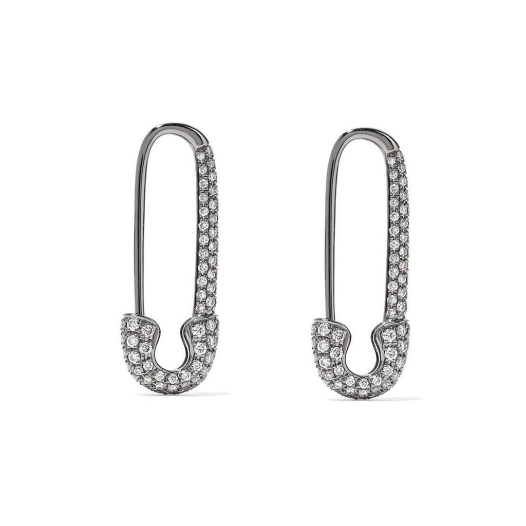 Kora Garro jewelry safety pin earrings silver